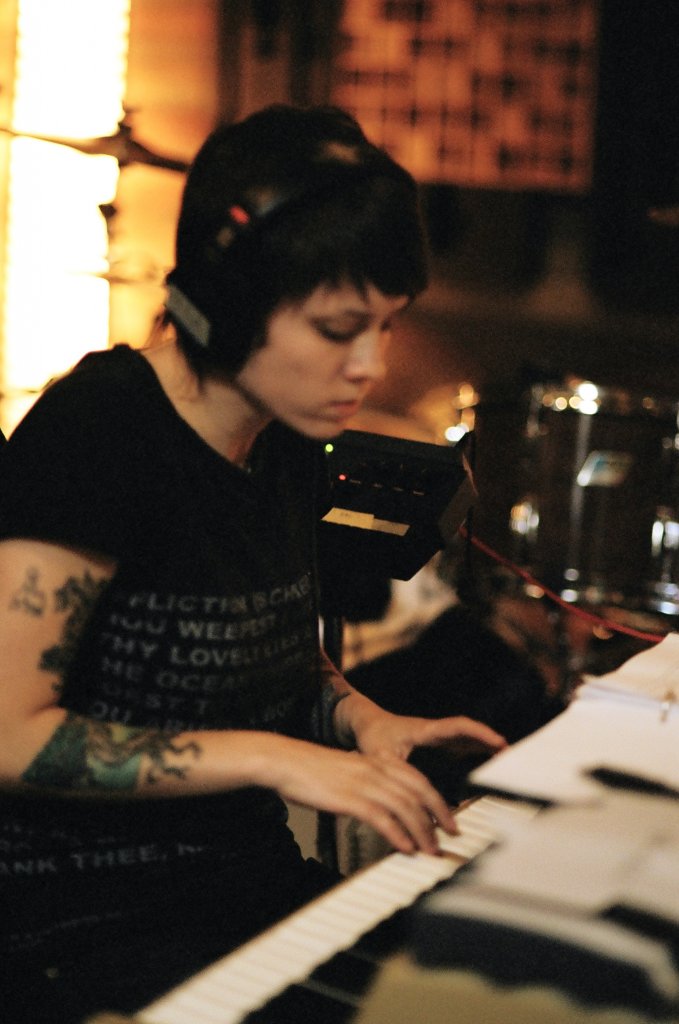 Tegan on the keys